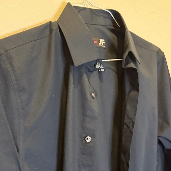JF J.Ferrar Elegant Black Men's Dress Shirt - Picture 6 of 8